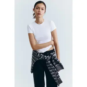 H&M Fitted microfibre T-shirt