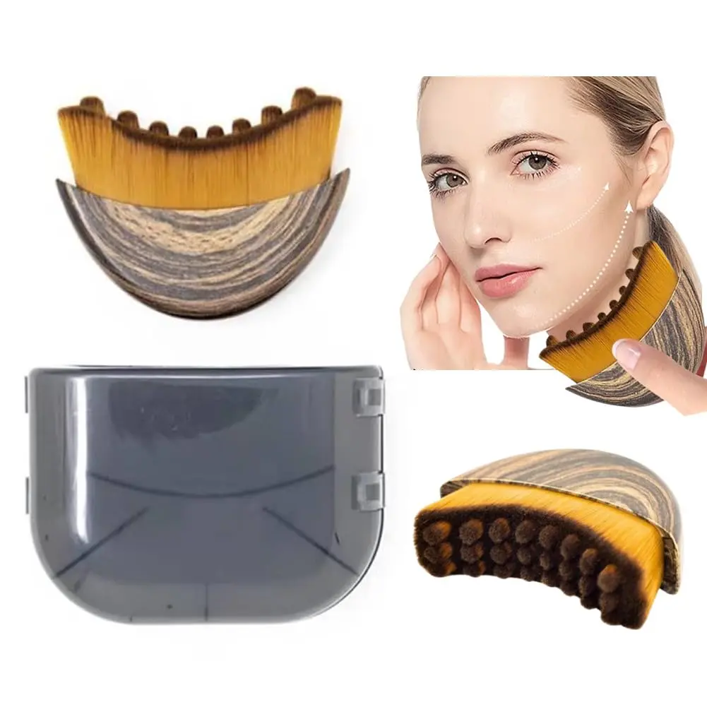 1/2 PCS Lymphatic Contour Face Brush for Sculpting – Anti-Puffiness, Detox & Lift, Improves Skin Glow & Absorption Facial Makeup Tool
