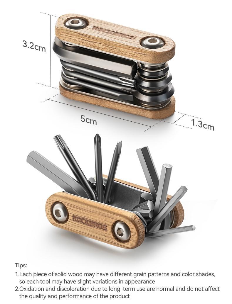 ROCKBROS  8-in-1 Bicycle Repair Tool Multi-functional Combination Interior Hexagonal Disassembly Maintenance Tool Portable Mountain Road Bike