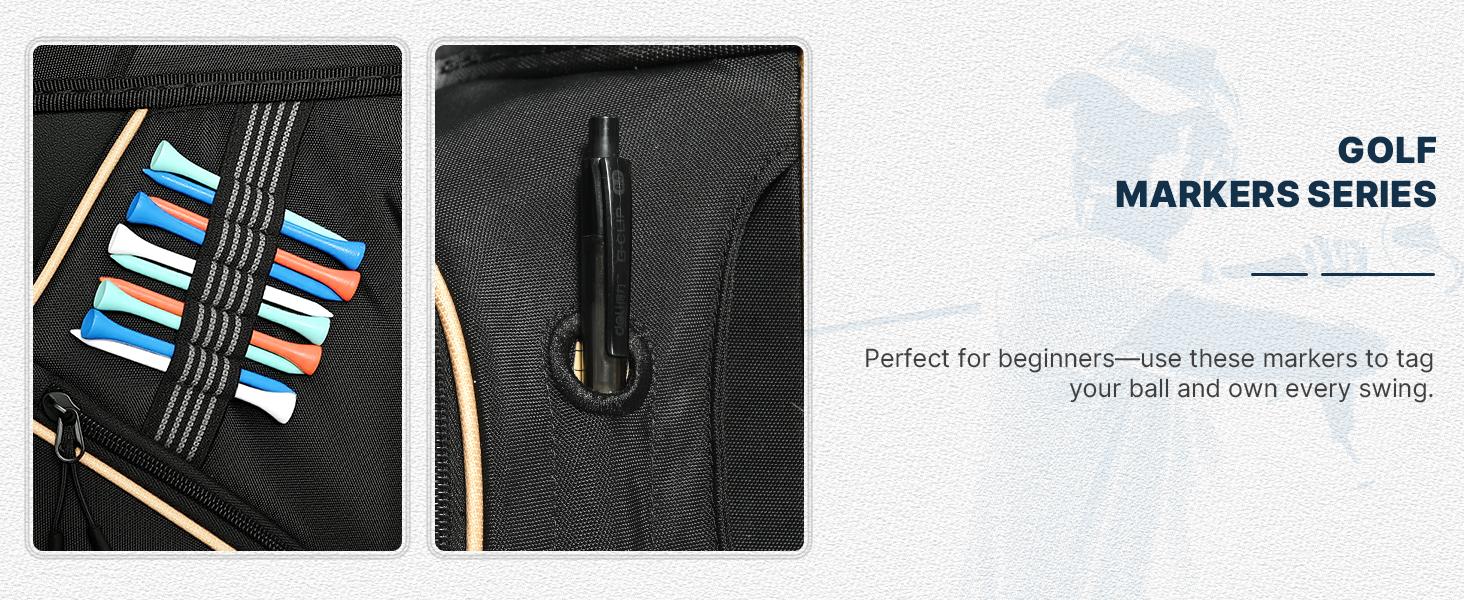 uniHimal 003 T-Lock Silent Golf Cart Bag with 14 Way Organizer Divider Top, Oversized Grips Well, Premium Soundless Cart Bag with Handles and Rain Cover