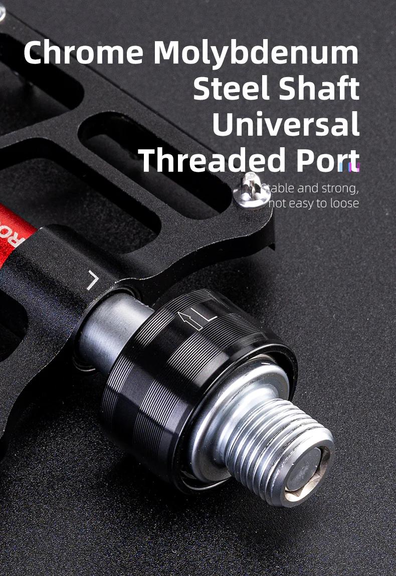 ROCKBROS CNC Aluminum Folding Bike Pedals, Quick Release, 9/16" Thread, Ultralight