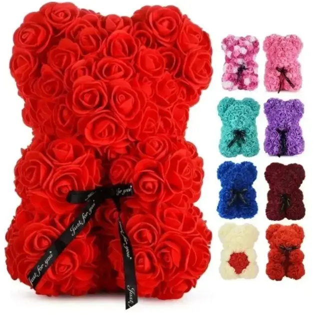 Rose Flower Teddy Bear