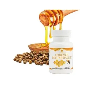 Forever Bee Propolis - 60 Chewable Tablets with Honey & Royal Jelly for Dietary Supplement