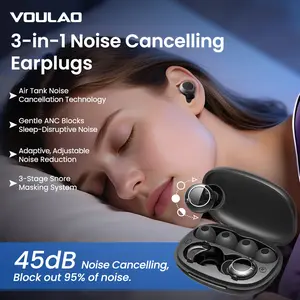 VOULAO Pro Noise Canceling Sleeping Earplugs, Blocks Snoring, Night Sounds, Traffic & Noise, Super Soft Foam Earplugs for Side Sleepers