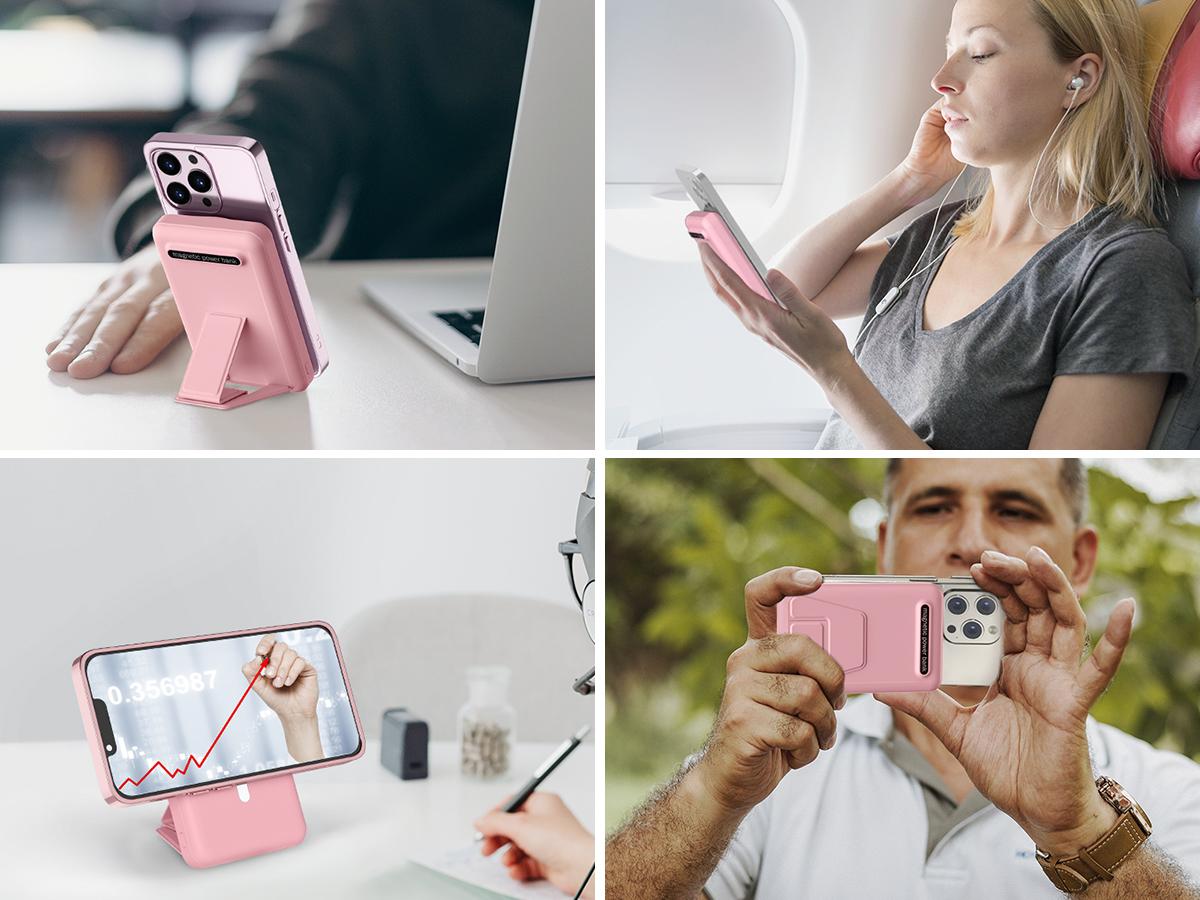 Podoru for MagSafe Battery Pack, Foldable 10000mAh Magnetic Power Bank Fast Charging Wireless Portable Charger for iPhone 17/16/15/14/13/12 Series