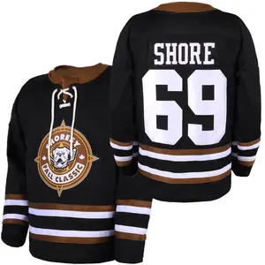 TronX Shore 69 Sudbury Blueberry Bulldogs Adult Hockey Jersey Embroidered V-Neck Loose Fit Polyester Sports Shirt Breathable Slight Stretch Sleeveless Golf Polo Christmas gifts UglySweater SpringStatements