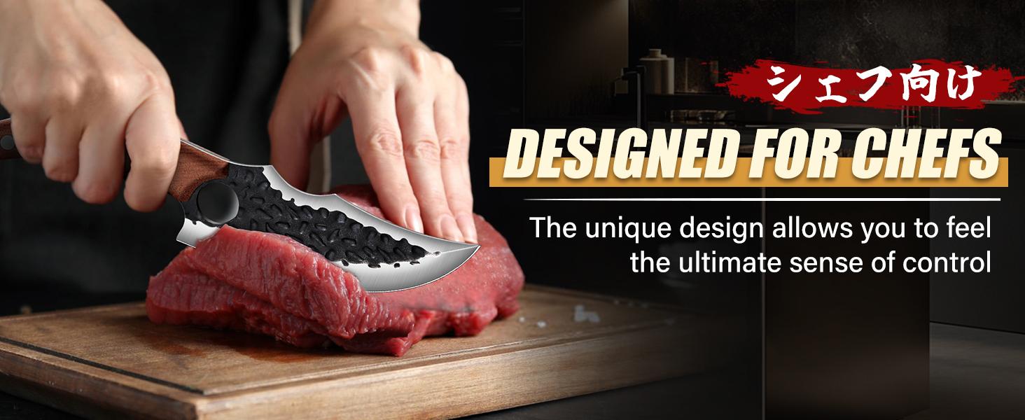 DRAGON RIOT for Meat Cutting, Forged Japanese Style Knife for Cooking - High Carbon and Full Tang - Must Have Knife for Kitchen and  Gift,Christmas Gift.