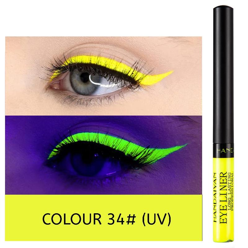 BestLand 12 Colors Matte Liquid Eyeliner Set Colorful UV Neon Eyeliner Pencil Pigmented Waterproof Smudgeproof Long Lasting Eye Liner Xmas Christmas Festival Makeup Gift Kit for Women
