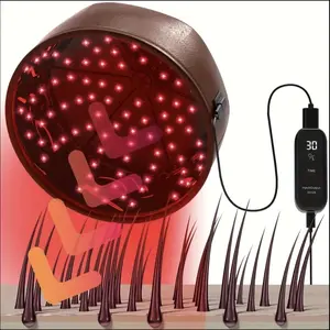 Red Light Hair Growth Cap with 660nm LED - USB-Powered Hair Loss Treatment Device, Red Light for Scalp, Durable & Portable Design with Comfortable Fit, Battery-Free Operation (No Batteries/Battery-Powered Devices) - for Men & Women