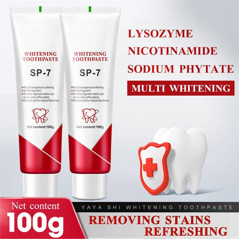 SP-7 Whitening Toothpaste with Active Probiotics Helps Fight Stains Maintain Whiteness 100g for Daily Dental Care
