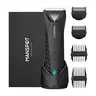 MANSPOT Electric Body & Pubic Hair Trimmer for Men - Replaceable Ceramic Blade Heads, Waterproof Wet/Dry Use, Standing Recharge Charging Station, 90 Mins Precise Shaving Time, USB-C Rechargeable, Selfcare Daily Care Tool, Gift for Dads, Boxed