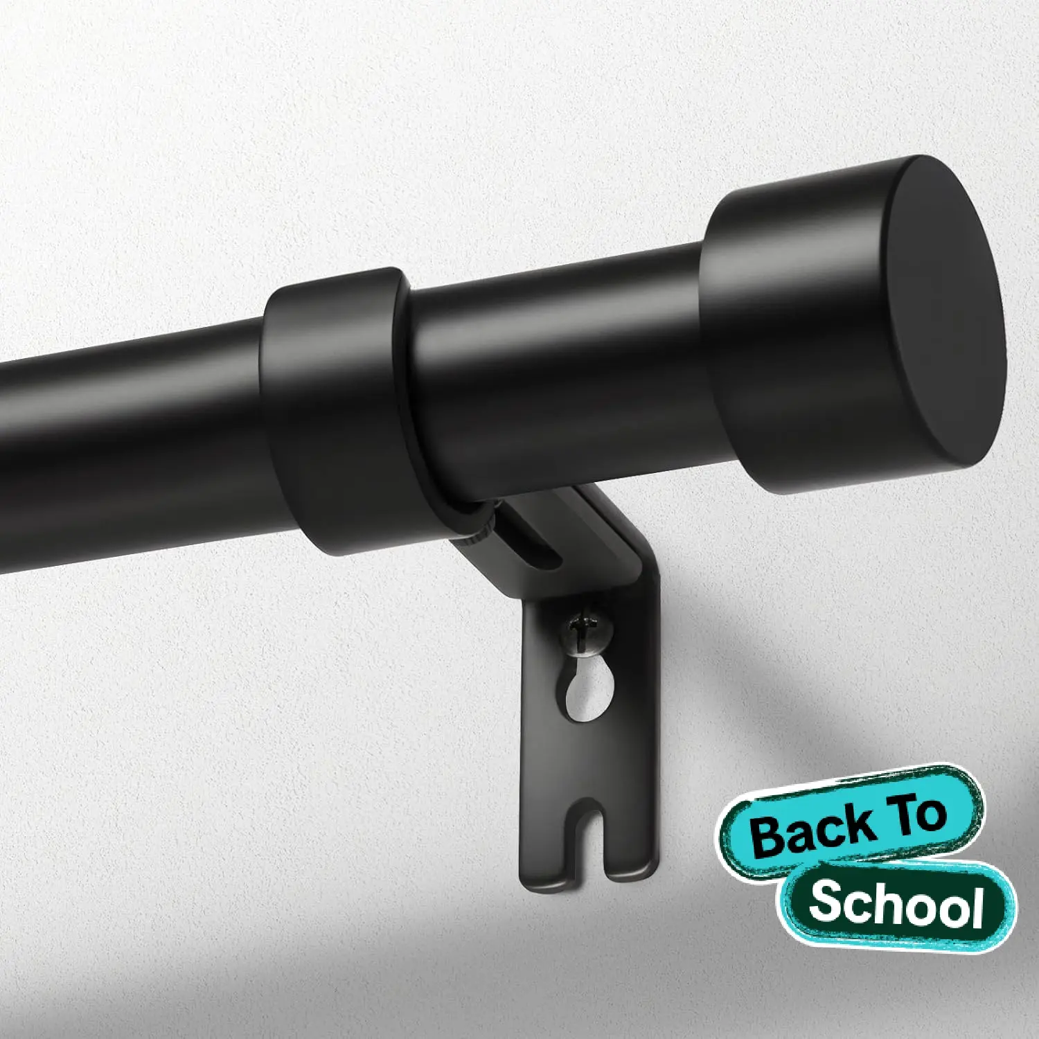 Inovaday | Heavy Duty Curtain Rods for Windows, Drapery Rods with Adjustable Curtain Rods, Outdoor Modern Curtain Rod with Simple End Caps Black Outdoorfun,Back To School dorm essentials,home decor,home essentials