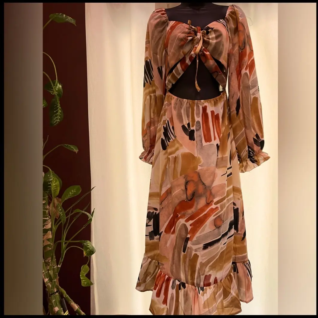 BRAND NEW Shein Watercolor Cutout Dress Size XS Plain