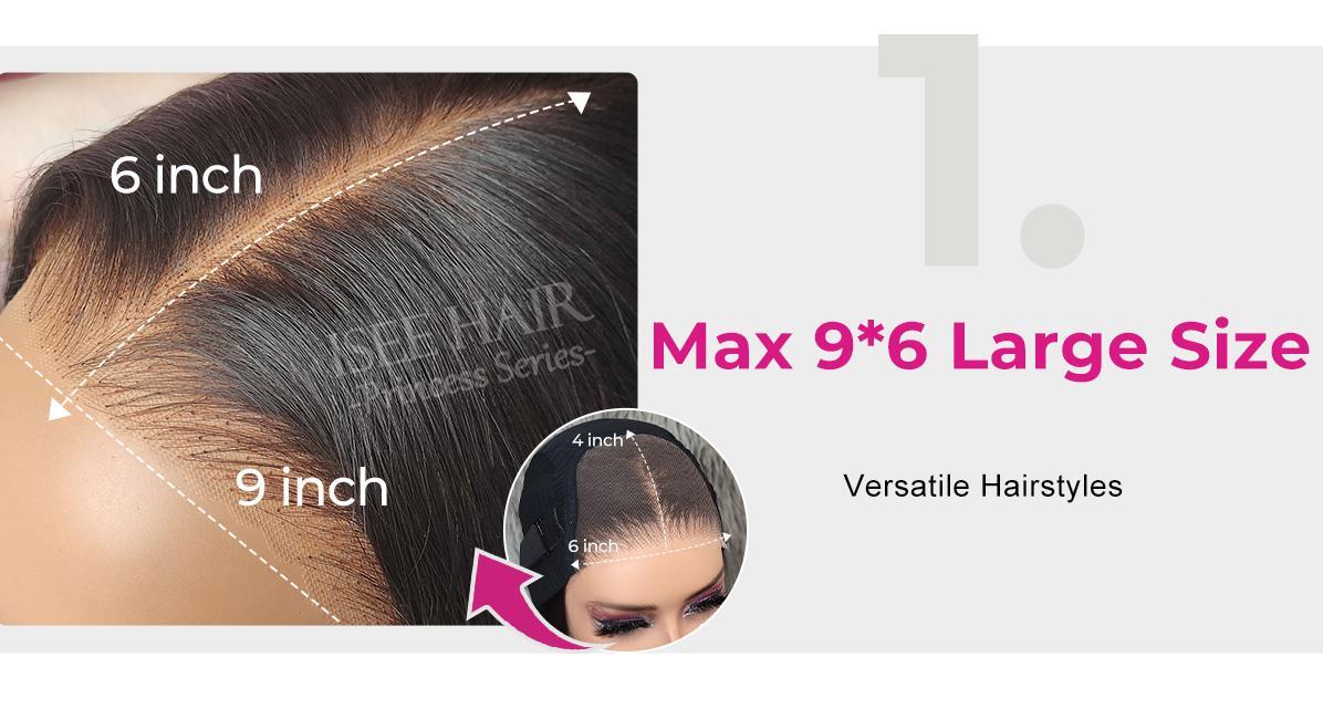 ISEE HAIR 250% Wear Go 9*6 M-cap Straight Glueless Wigs Human Hair HD Lace Front Wigs 180% & 250% Pre Plucked Tiny Knots Yaki Straight Glueless Human Wigs Beginners Friendly Adjustable Red Elastic Band#SoHoChic #TikTokShopBackToSchool