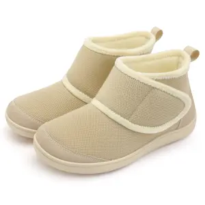 LeIsfIt Slipper Boots for Women Wide Warm House Shoes Non-slip Diabetic Winter Shoes Adjustable Bootie Slippers for Indoor & Outdoor