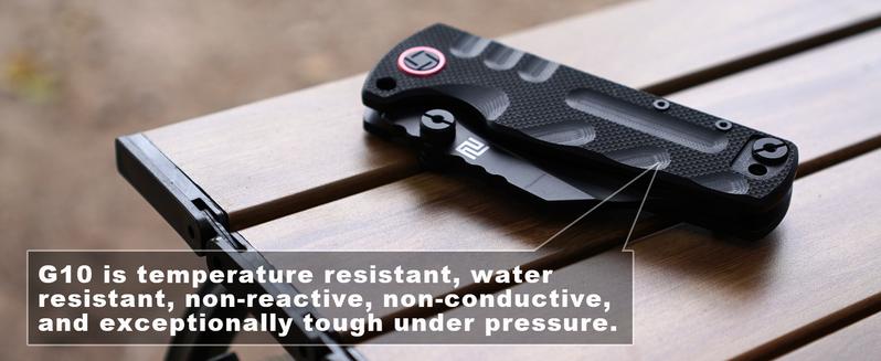 Artisan Cutlery Proponent Tool Knife D2 Steel Black PVD Blade, Black G10 Handle, Tactical Equipment for Man Outdoor Camping and Christmas gift