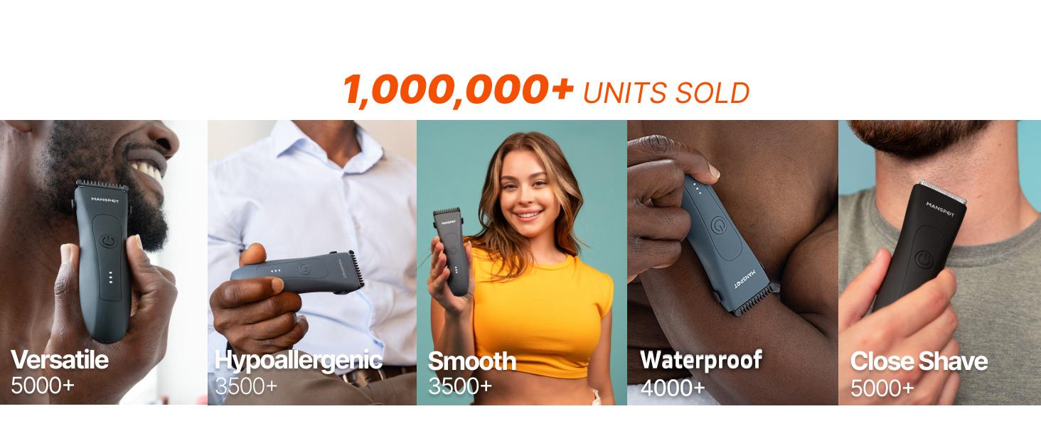 【TikTokShopSpringGlowUp】Manspot Premium Electric Body Hair Trimmer for Men - Waterproof Wet & Dry Groomer, Rechargeable Cordless Clippers for Chest Back Arms - Gym Ready Travel Friendly Green Trimmer with Comfort Design-dealsforyoudays