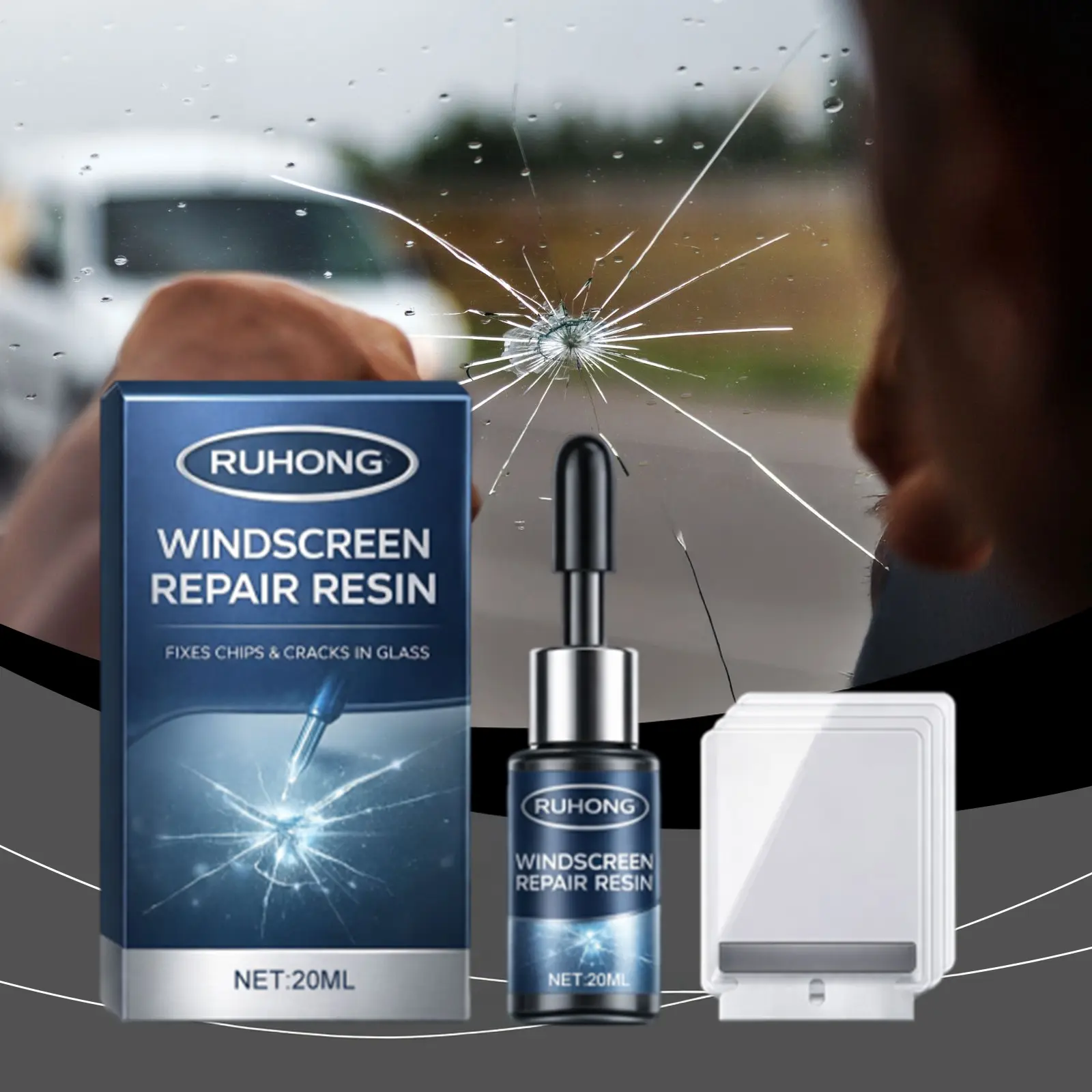 Upgrade Quick Fix Windshield Crack Repair Kit Nano Resin Auto Glass Tool Instantly Fix Chips Star Bullseye Cracks Gone Easy DIY at Home