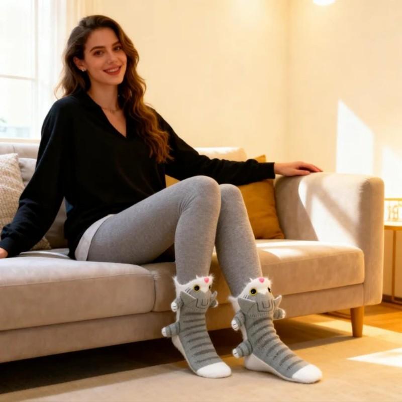 Fun Knit Animal Socks Winter Warm Floor Socks Creative Gift for Friends Unisex Socks Christmas Holiday Gift Womenswear Bridal Ultra Soft Cotton Blend