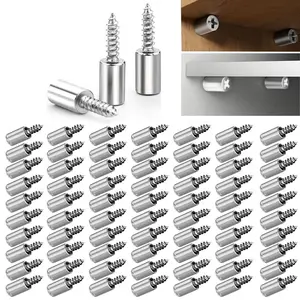 40 Pcs Cabinet Shelf Support Pegs,Shelf Pins with Non-Slip Silicone Sleeves, Self-Tapping Screws Cabinet Laminate Support, Hole-Free Shelf Support Pegs for Furniture Bookcase Shelf Cabinet Closet