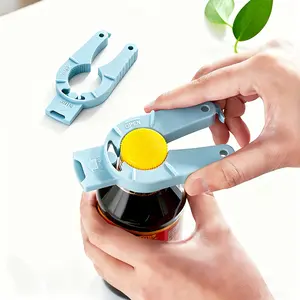 1 Pack Multifunctional Plastic Bottle Opener Set, Handheld Can & Bottle Cap Opener, Blue, Ideal for Seniors, Weak Hands & Arthritis Sufferers
