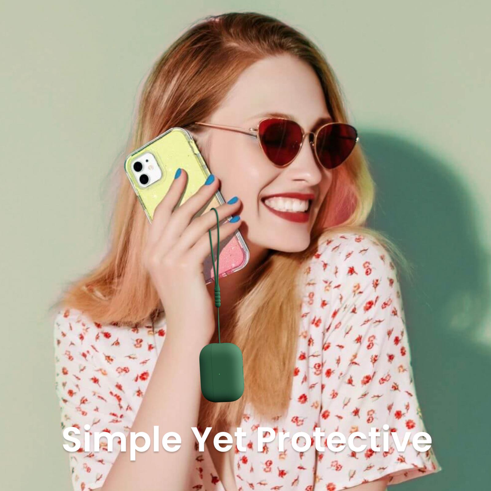 [CASE ONLY] ORNARTO Compatible with AirPods Pro 2 Case 2022, Protective Soft Silicone for AirPods Pro 2nd Generation Case, Front LED Visible Skin Cover Accessories Handheld