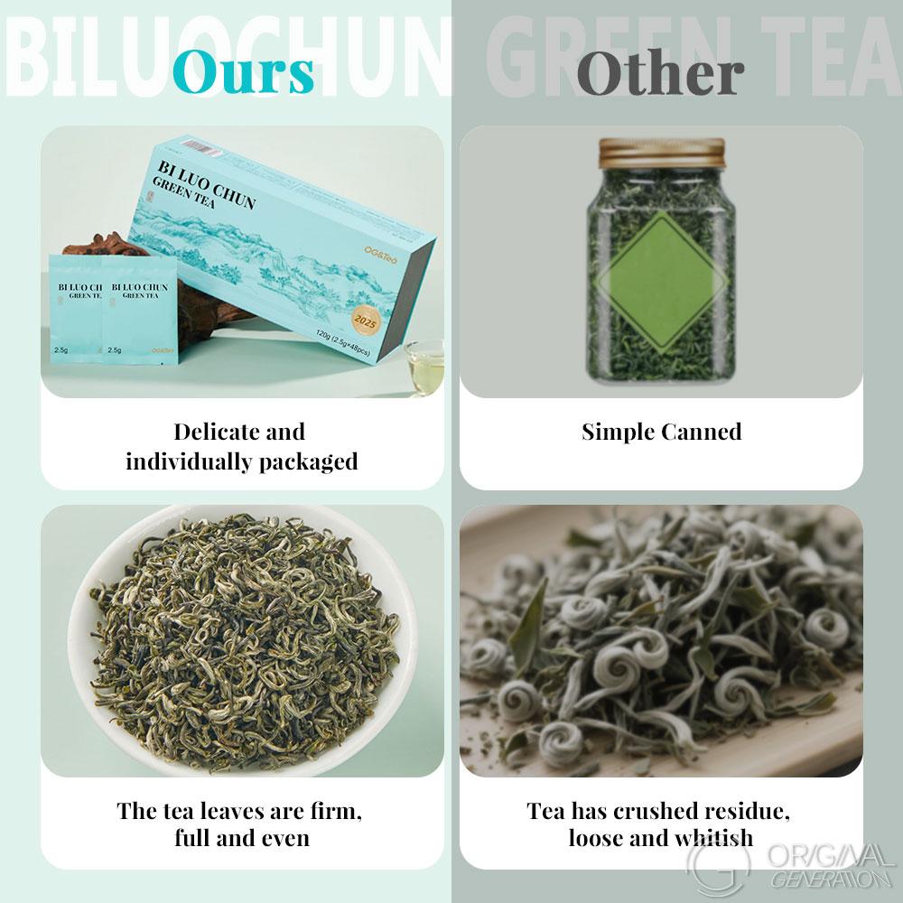 2025 BiLuoChun Green Tea 120g With Magnetic Tea Separator (2.5g×48pcs) 2025 New Green Tea Pan-fried Green Tea