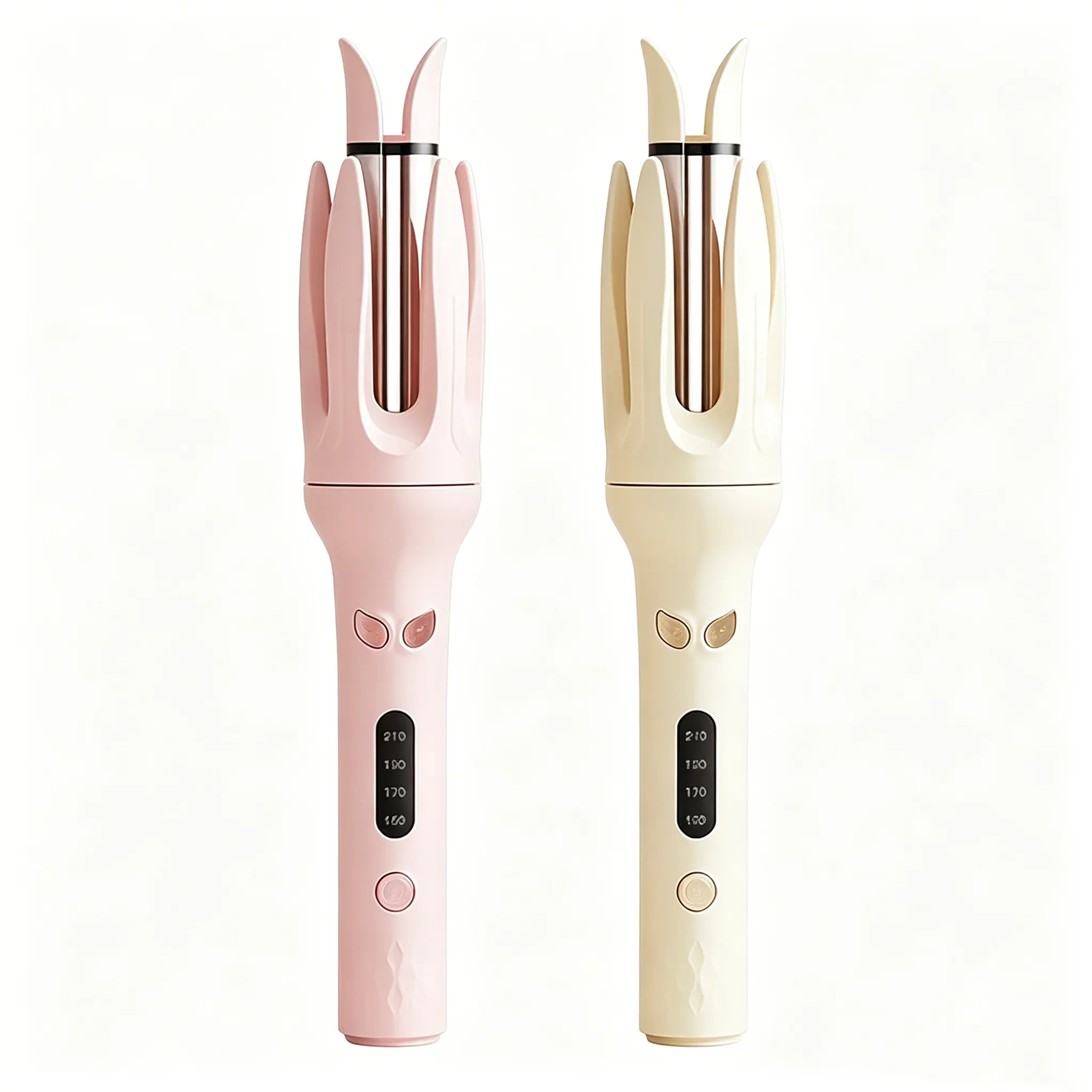 【Summer Sale Deals】New Upgrade-Automatic Hair Curling Iron, 28mm Rotating Hair Curler with Negative Ion Technology, 4 Adjustable Temperature Settings, Ceramic Hair Styling Tool Curling Iron Styler for Women,Pink & Yellow Available, Ideal Valentine Gifts