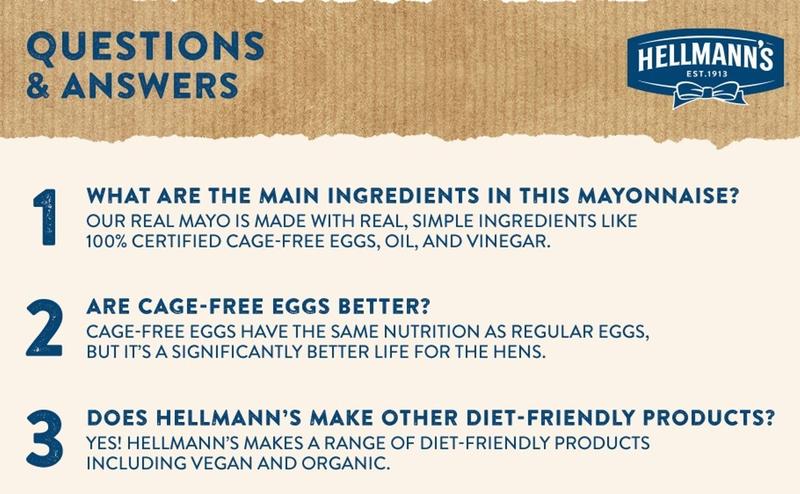 Hellmann's Real Mayonnaise Real Mayo For a Creamy Sandwich Spread or Condiment Gluten Free, Made With 100% Cage-Free Eggs 15 oz