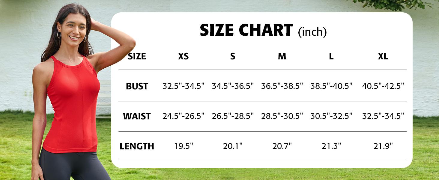 ATTRACO Women Workout Tank Tops with Built in Bra  Basic Ribbed Tank Top Crew Neck Racerback Athletic Camisole Seamless