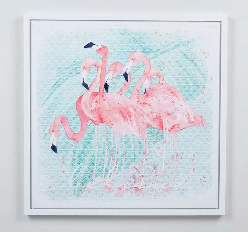 Jeco HD-WA102 19.68 in. 3D Canvas Wall Art, Pink & Green