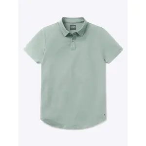 Cuts | AO Polo Men's | Fitted Polyester Cotton Blend with Curve Hem | Wrinkle Resistant Anti-Pilling 4-Way Stretch