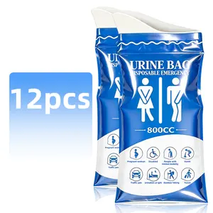 Disposable Urine Bag, 12 PCS Pee Bags for Travel for Women/Men, 800ML Emergency Portable Urinal Bag and Vomit Bags, Unisex Urinal Bag for Camping, Traffic Jams, Pregnant, Patient