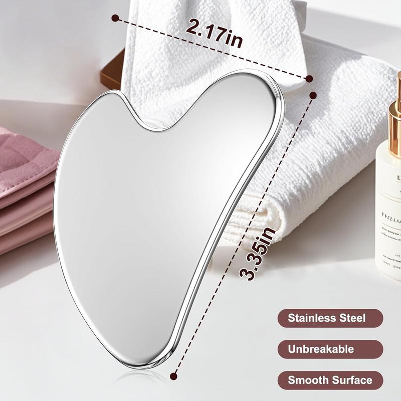 Stainless Steel Gua Sha Facial Tools for Face & Body Treatment Muscle Tension Relief & Skin Care Gifts for Women Durable Smooth Application Enhances Self-Care Practice