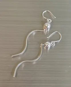 950 silver dangle earrings modern elegant design