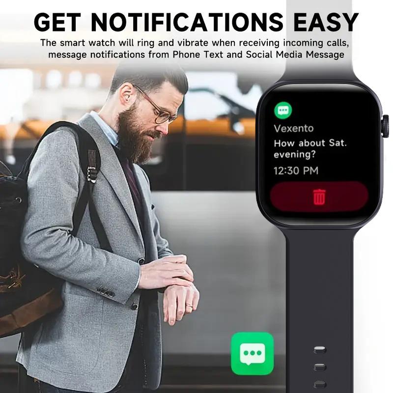 W&O 2025 Smart Watch for Women & Men, 100+ Sports Modes, Call Answering, Sleep Monitor, Fitness Tracker with Stylish Design Wearable Monitoring