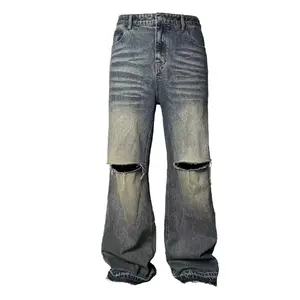 KNIFE-CUT DENIMS