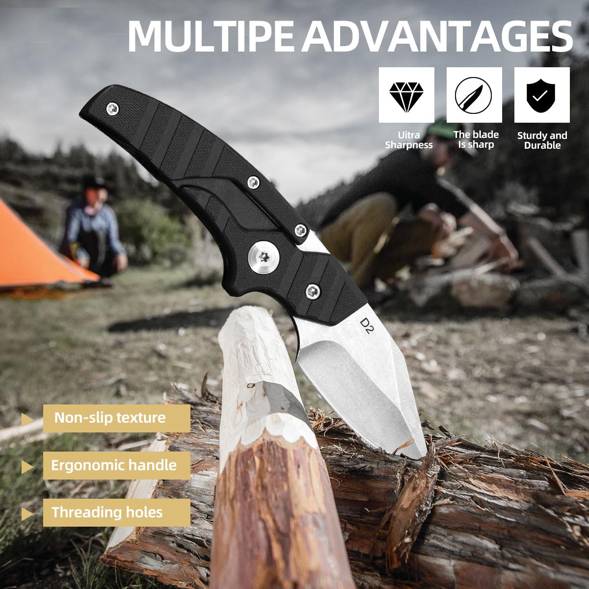 Sharp Fixed Blade Knife with Sheath - Multi-Purpose EDC Hunting Knife for Camping, Hiking, Fishing & Kitchen Cooking, Ideal Gift for heritage Mini Outdoor Folding Knife  Survival, and Hunting The Perfect Gift for Adventurers edc knife multi-functional