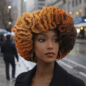 Bucket hat with Ruffled Brim