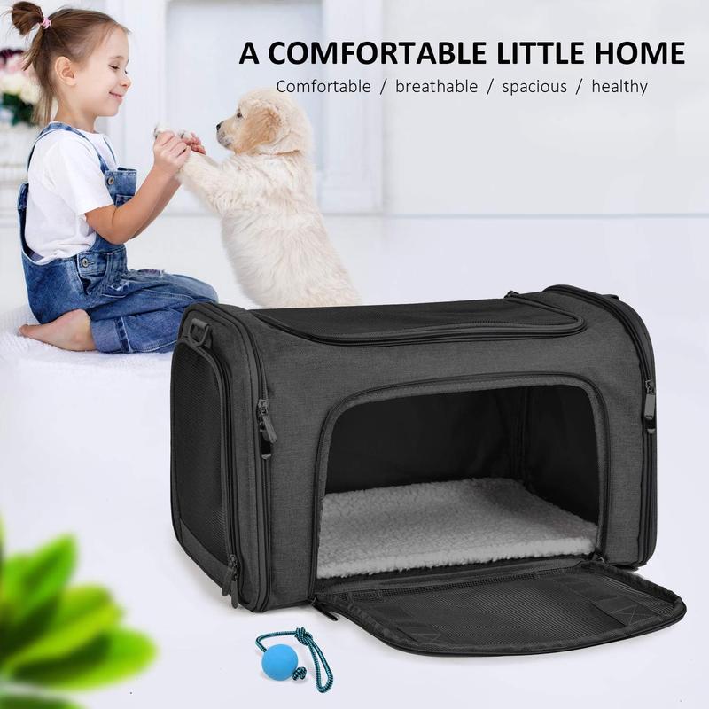 COZPAW Large Cat Carriers Dog Carrier Pet Carrier for Large Cats Dogs Puppies up to 25Lbs, Big Dog Carrier Soft Sided, Collapsible Travel Puppy Carrier - Large