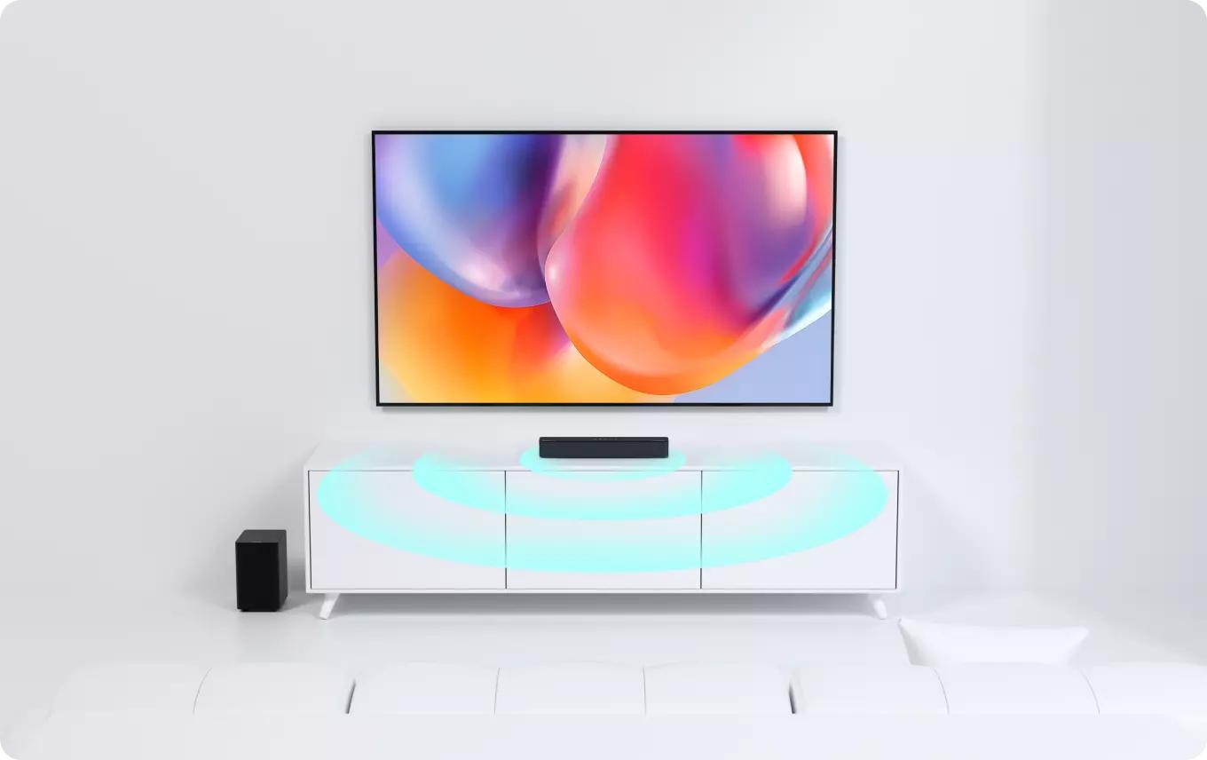 ULTIMEA 5.1ch Virtual Surround Soundbar with Subwoofer, 320W Home Theater Surround System with Adjustable Speakers & Subwoofer, TV Speaker Soundbar, Sound Bar for Smart TV, Bluetooth 5.3, App Control, Easy Setup, Poseidon D50 Audio