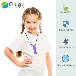 Chew Necklaces for Sensory Kids, 8 Pack Chewy Necklace Sensory Boys and Girls with Autism, ADHD, SPD, Biting, Silicone Teething Necklace Oral Chew Toys for Adults Reduce Chewing Anxiety Fidget