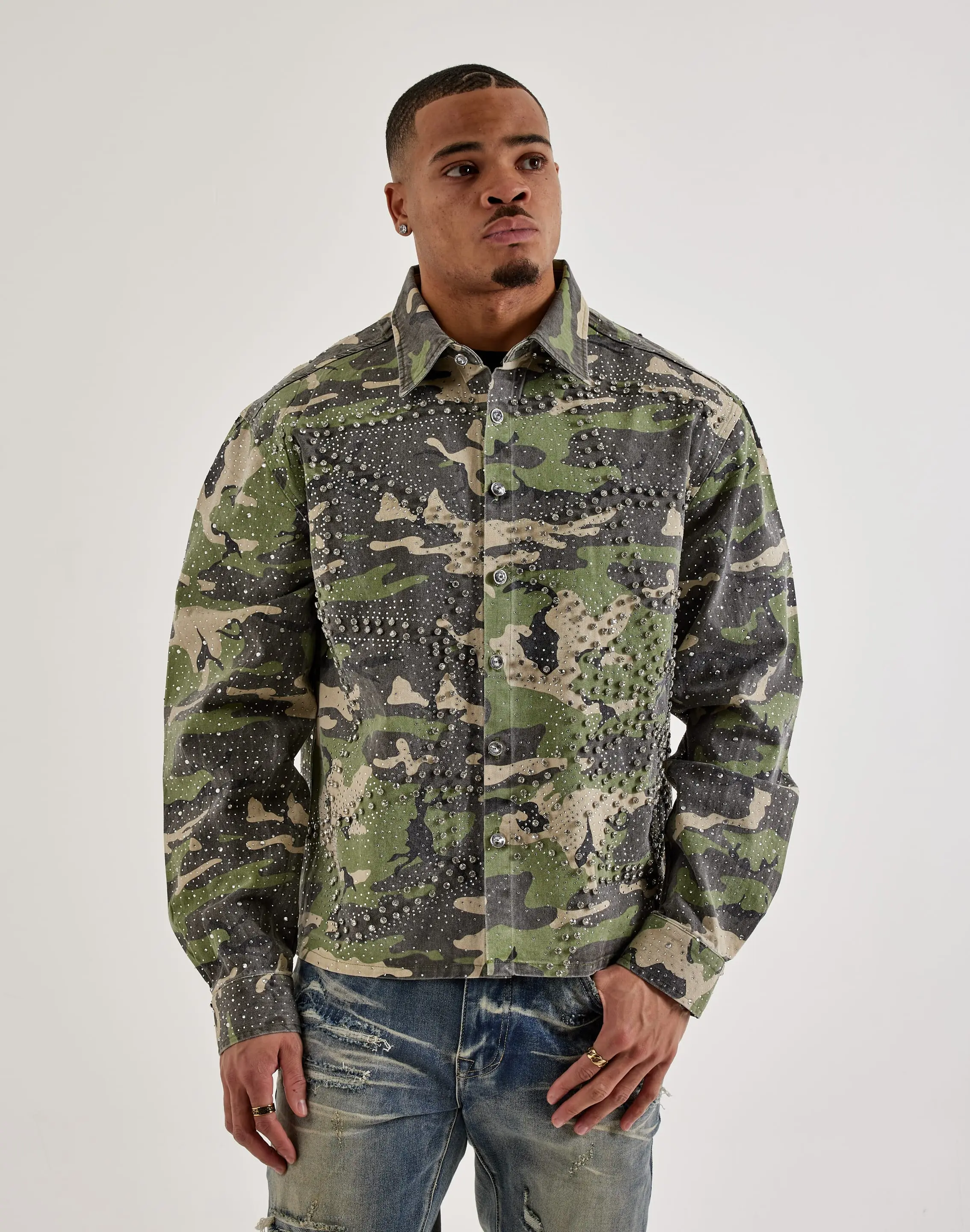 Mens Majestik Spyder Camo Jacket