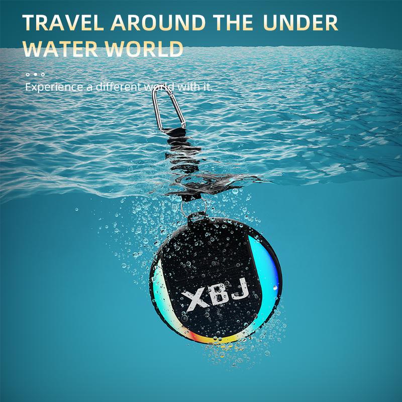 Mini Portable Bluetooth Speakerr with power bank function | Outdoor Glow 3D Stereo Bass | TWS Dual Connect Lighted Speaker | FM/TF Card/USB Support | Phones/TVs Compatible | Hands-Free Wireless Audio Compact Micro Protection Rechargeable Smartphone Black