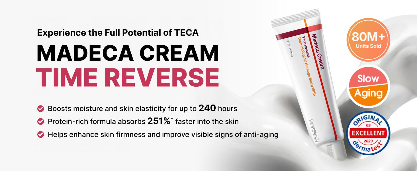 [Centellian24] Madeca Cream Time Reverse | Anti-Aging Moisturizer for Wrinkles & Dry Skin | Cica + Hyaluronic Acid | Korean Skincare | 1.69 fl.oz