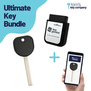 Ultimate Key Bundle DIY Car Key Replacement Kit with Key Genius™ Universal Car Key Programmer, Transponder Key, &amp; Key By Photo™ Service | Chevrolet & GMC (KGPRG-B119-KBP-UKB)