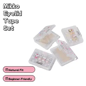 FLORTTE Mikko Eyelid Tape - Clear Packaging with Character Illustrations Invisible Makeup Cosmetic,summervibes Eyelash Fixer