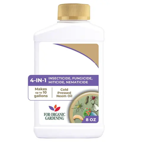 8 oz Cold Pressed Organic Neem Oil Concentrate - Multi-Function Home Pest Control, Insect-Control Solution for Roach Management, Indoor Use & Gardening Fungicide Support