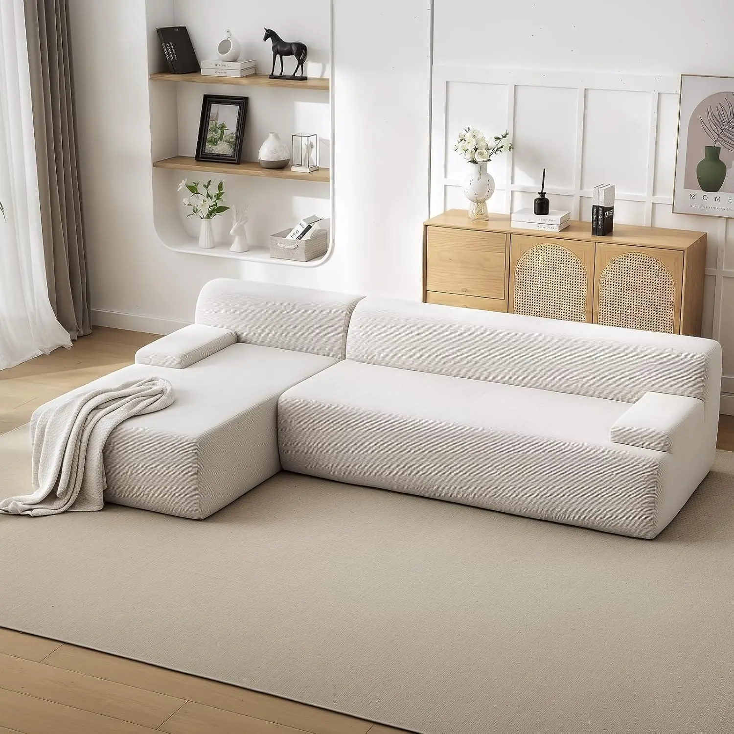 Garvee 108" Modular Cloud Sectional Sofa with Chaise
