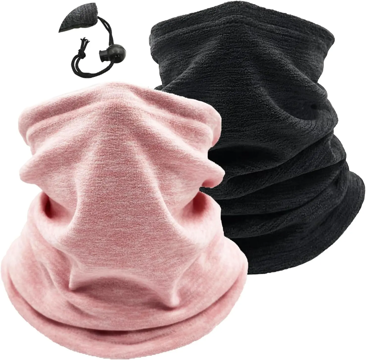 2 Pack Winter  Warmer Gaiter Women Men Fleece Warm Windproof  Scarf Cover Ski Mask for Cold Weather